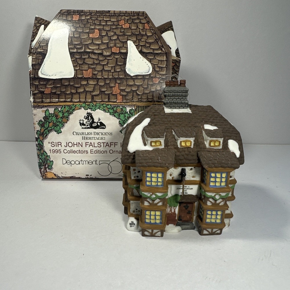 1995 Dept 56 Sir John Falstaff Inn Ornament Dickens Heritage Collectors Ed.